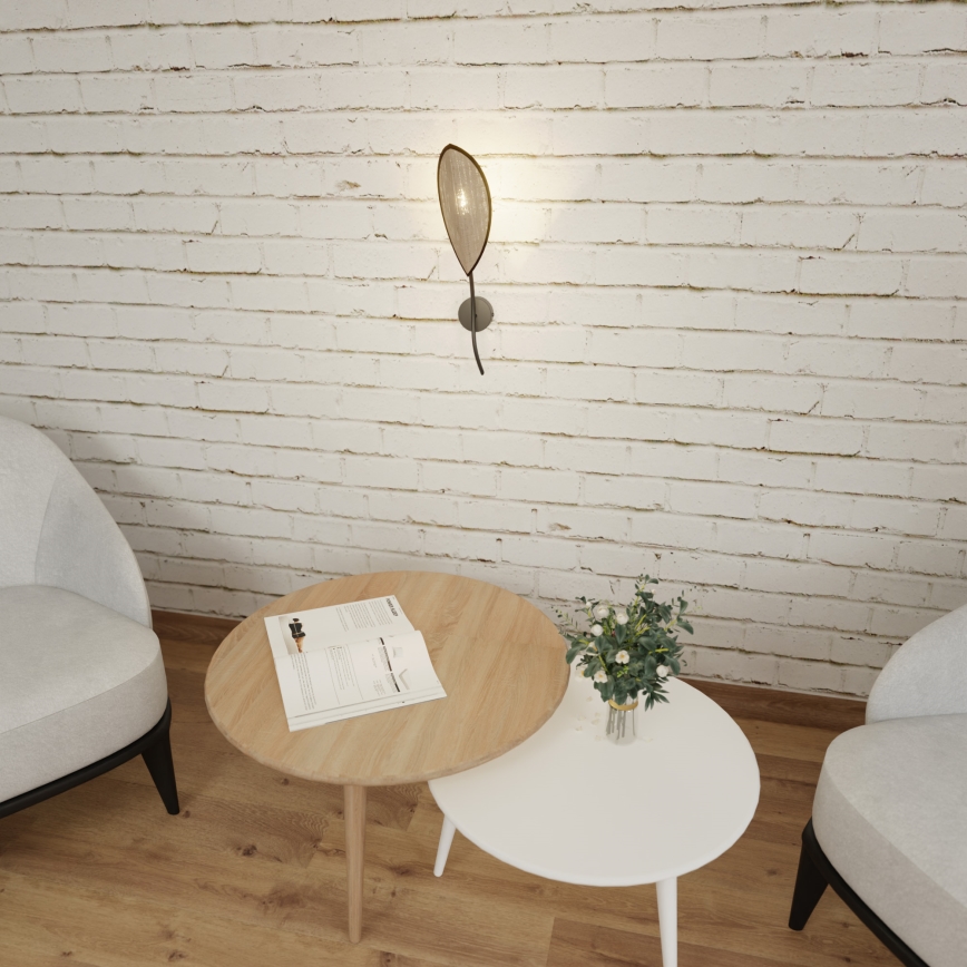 Wandleuchte LOTUS 1xE14/10W/230V schwarz/beige