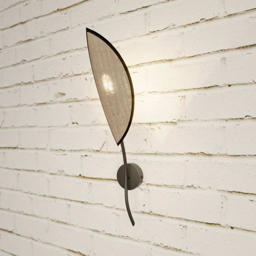 Wandleuchte LOTUS 1xE14/10W/230V schwarz/beige