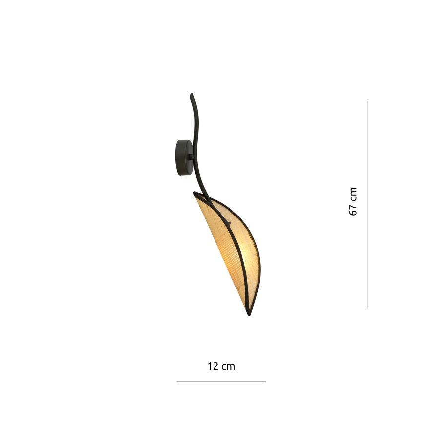 Wandleuchte LOTUS 1xE14/10W/230V schwarz/beige