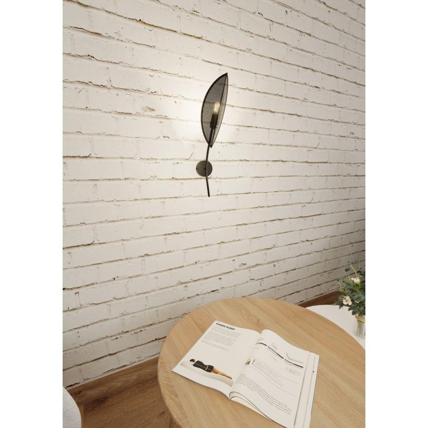 Wandleuchte LOTUS 1xE14/10W/230V schwarz/golden