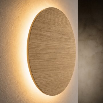 Wandleuchte LUNA 4xG9/8W/230V, Ø 30 cm, Eiche