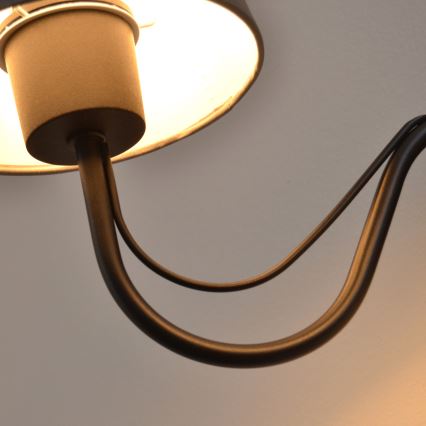 Wandleuchte MALBO 2x E27/15 W/230 V grau/schwarz