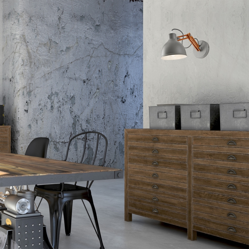 Wandleuchte MARCELLO 1xE27/60W/230V Buche