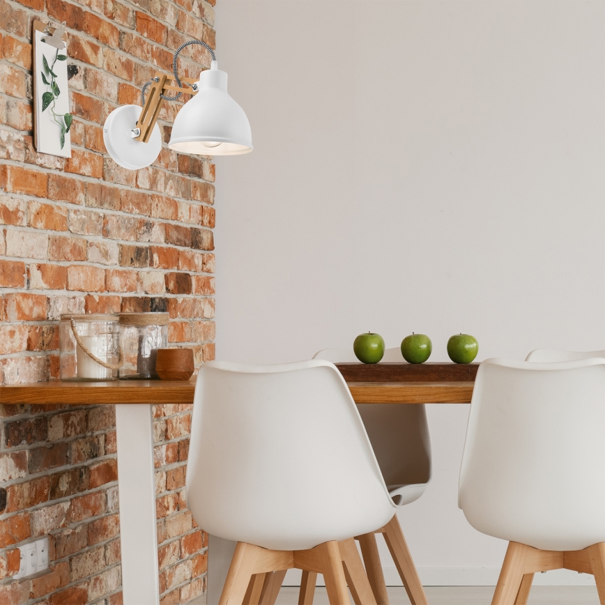 Wandleuchte MARCELLO 1xE27/60W/230V Buche