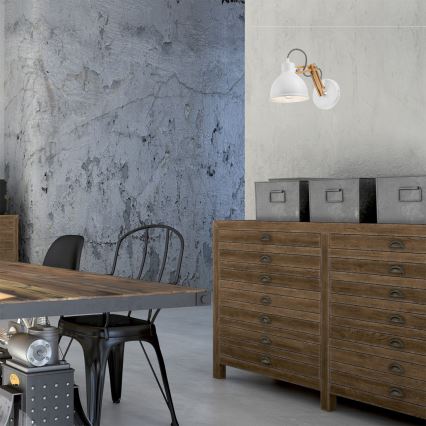 Wandleuchte MARCELLO 1xE27/60W/230V Buche