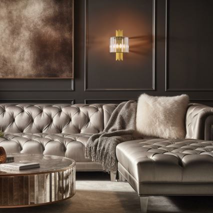 Wandleuchte MARGOT 2xE14/40W/230V goldfarben