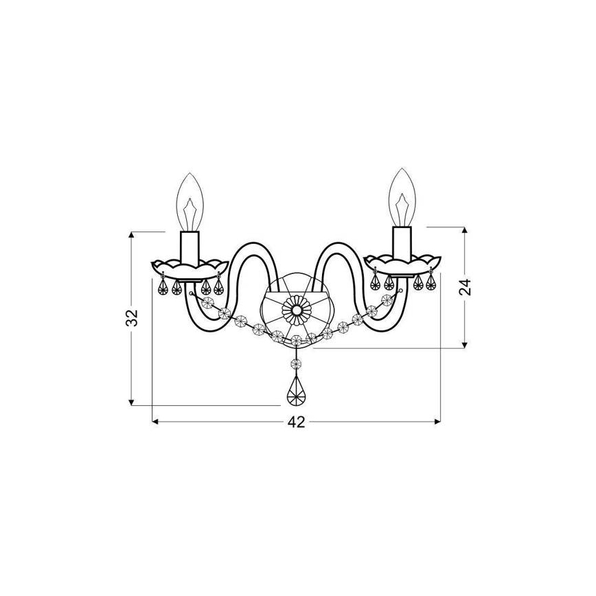 Wandleuchte MARIA TERESA 2xE14/40W/230V