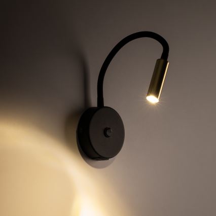 Wandleuchte mit USB-Anschluss LAGOS 1xG9/3W/5V 4000K schwarz/golden