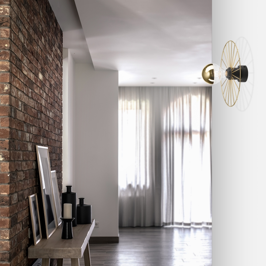 Wandleuchte MONTANA 1xE27/15W/230V d 30 cm golden