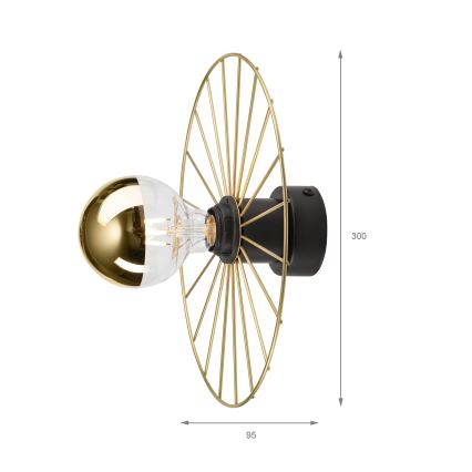 Wandleuchte MONTANA 1xE27/15W/230V d 30 cm golden