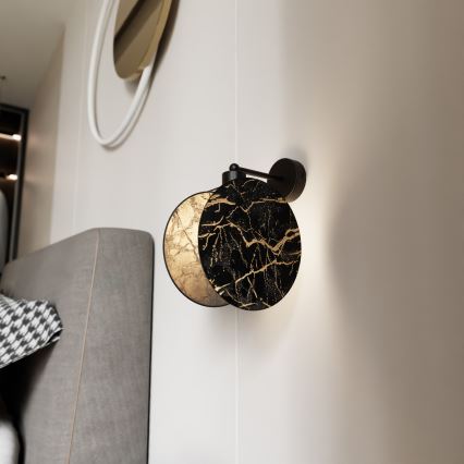 Wandleuchte MOTIF 1xE27/15W/230V schwarz/golden