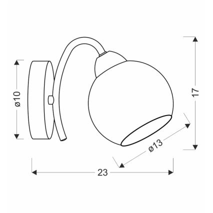 Wandleuchte NESTOR 1xE27/40W/230V Messing