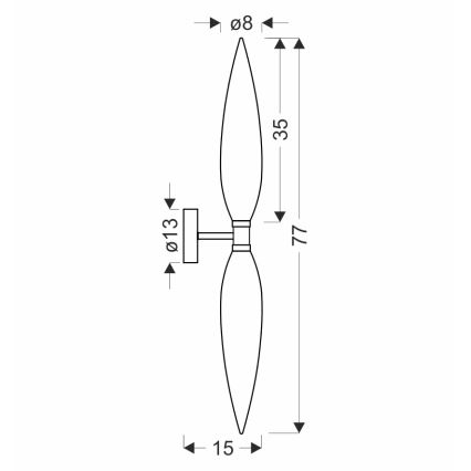 Wandleuchte NORDIC 2xG9/5W/230V schwarz/gold