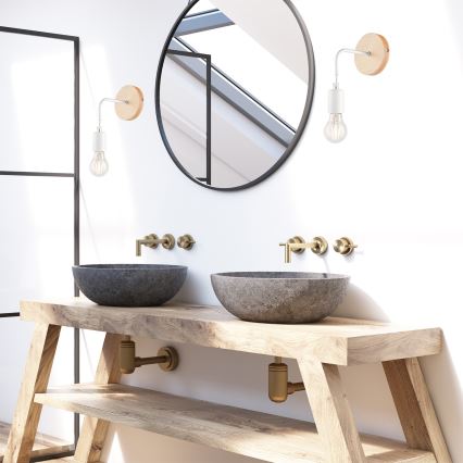 Wandleuchte ORAZIO 1xE27/60W/230V Buche