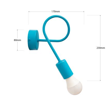 Wandleuchte OXFORD 1xE27/15W/230V blau