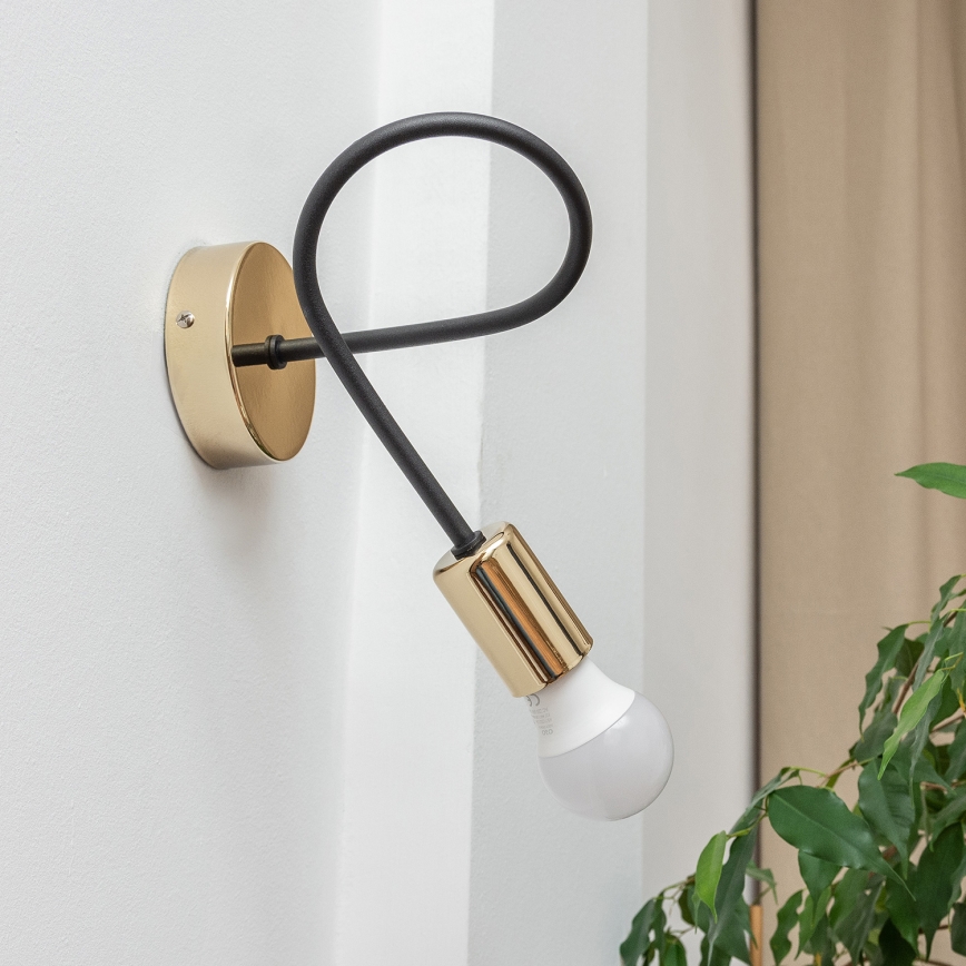 Wandleuchte OXFORD 1xE27/15W/230V gold/schwarz