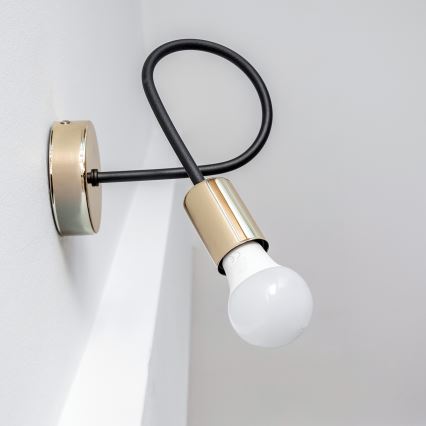 Wandleuchte OXFORD 1xE27/15W/230V gold/schwarz