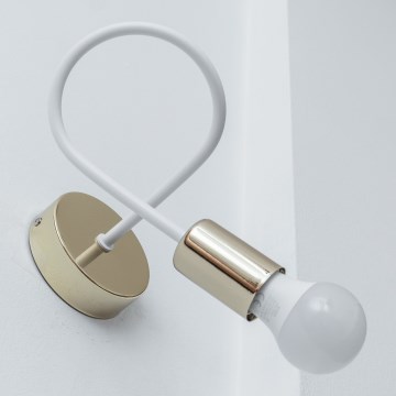 Wandleuchte OXFORD 1xE27/15W/230V gold/weiß