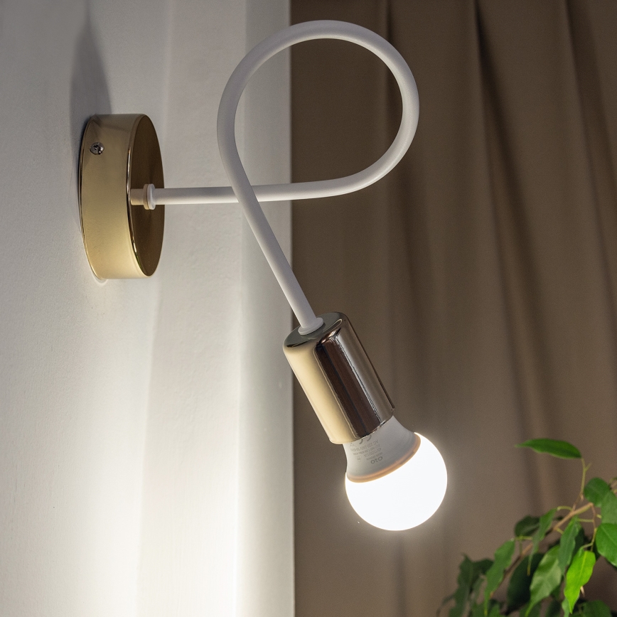 Wandleuchte OXFORD 1xE27/15W/230V gold/weiß