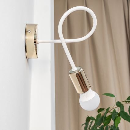 Wandleuchte OXFORD 1xE27/15W/230V gold/weiß