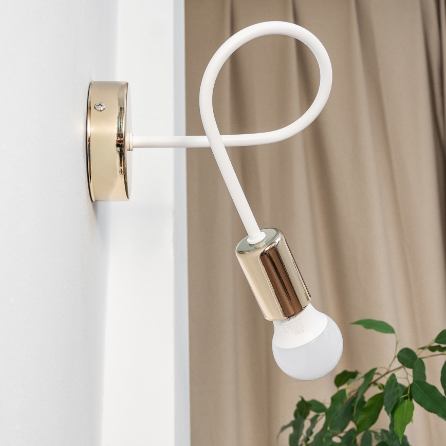 Wandleuchte OXFORD 1xE27/15W/230V gold/weiß