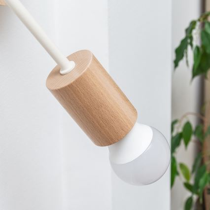 Wandleuchte OXFORD 1xE27/15W/230V Kiefer/Creme