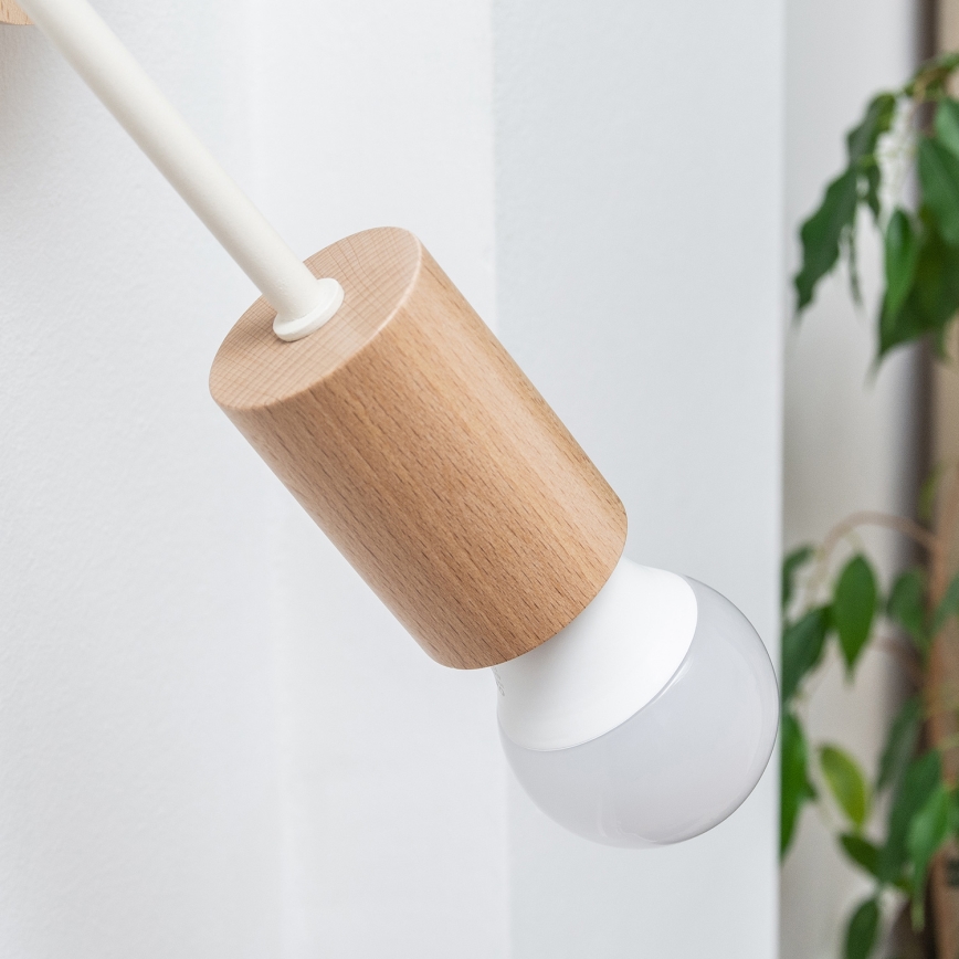 Wandleuchte OXFORD 1xE27/15W/230V Kiefer/Creme