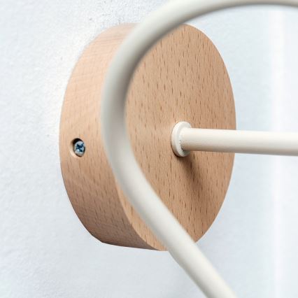 Wandleuchte OXFORD 1xE27/15W/230V Kiefer/Creme