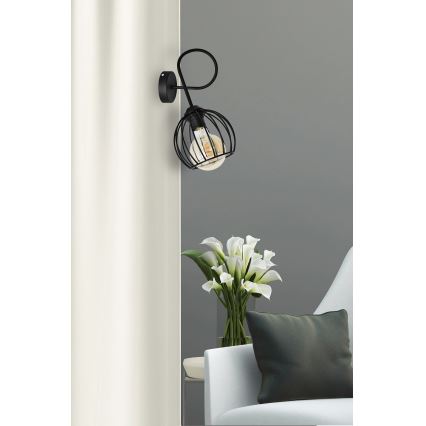 Wandleuchte OXFORD 1xE27/15W/230V schwarz