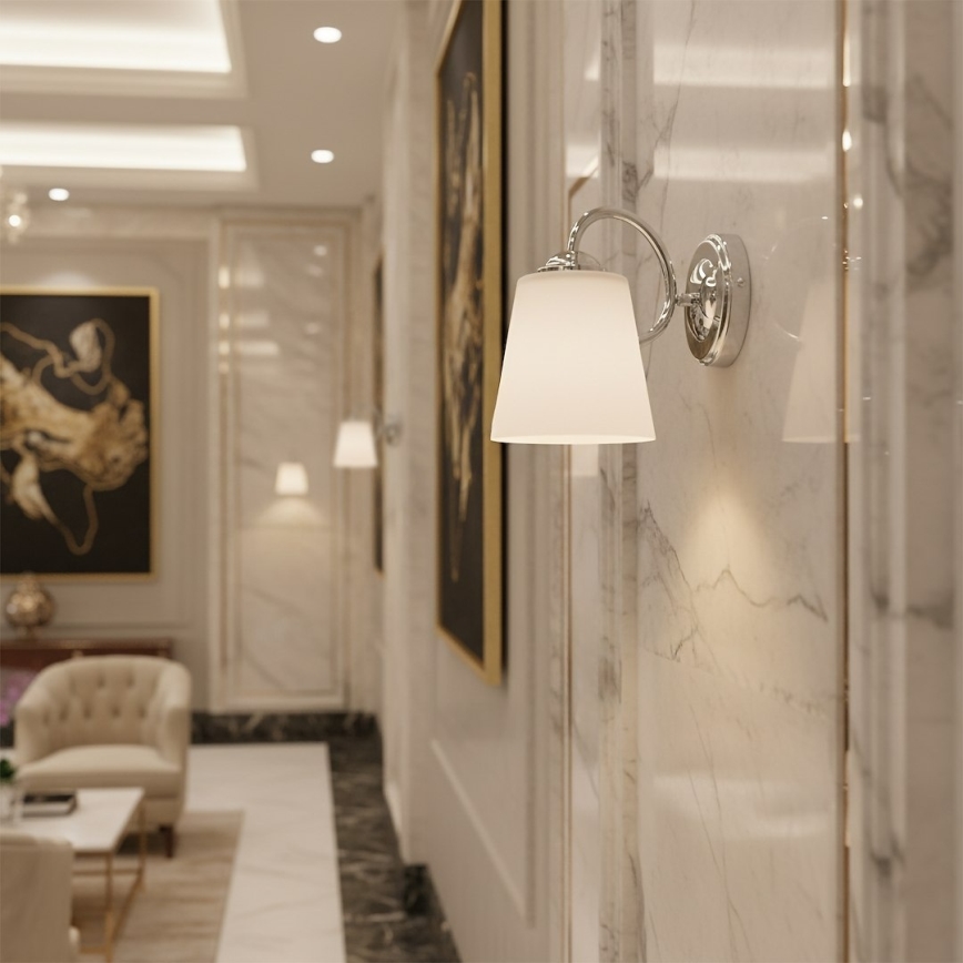 Wandleuchte PAFOS 1xE27/15W/230V Hochglanzchrom