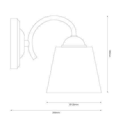 Wandleuchte PAFOS 1xE27/15W/230V Hochglanzchrom