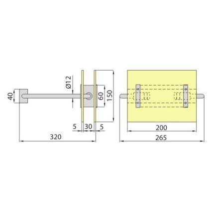 Wandleuchte PALIA R7s/100W/230V