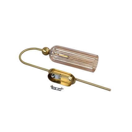 Wandleuchte PIEGA 1xE14/40W/230V Messing/rauchbeige