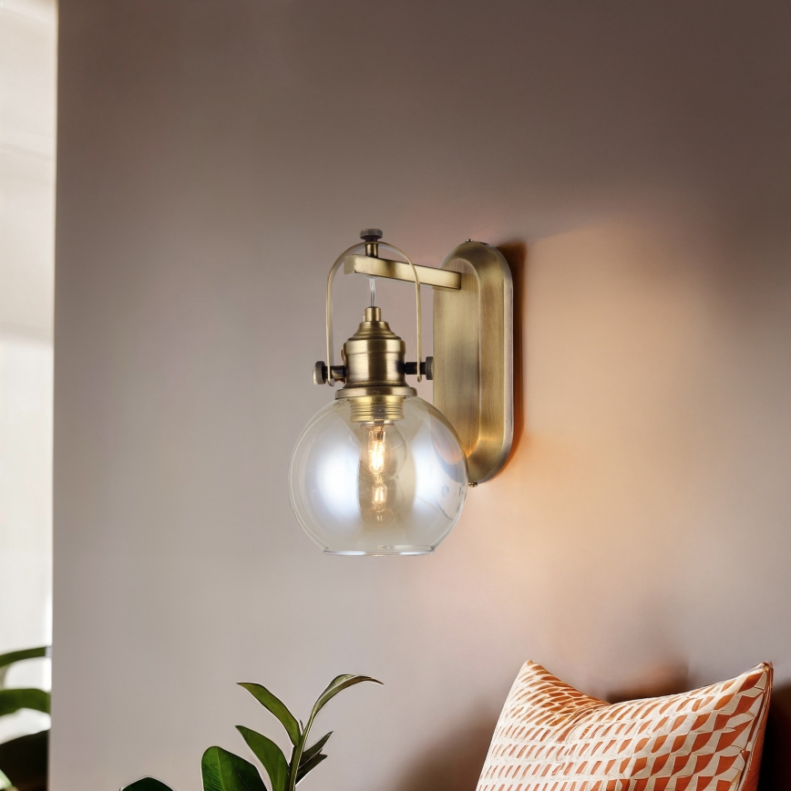 Wandleuchte POLINO 1xE27/40W/230V bronzefarben