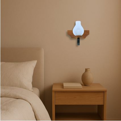 Wandleuchte QUEEN 1xE14/40W/230V Buche