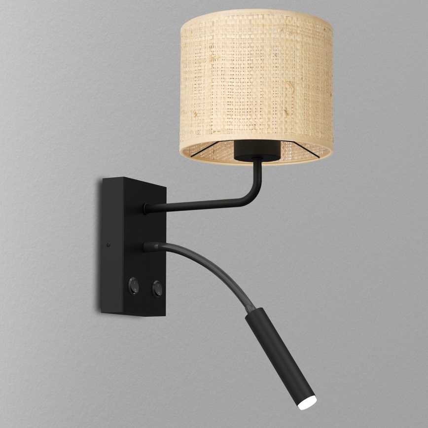 Wandleuchte RATTAN 1xE27/60W+1xG9/8W/230V Rattan