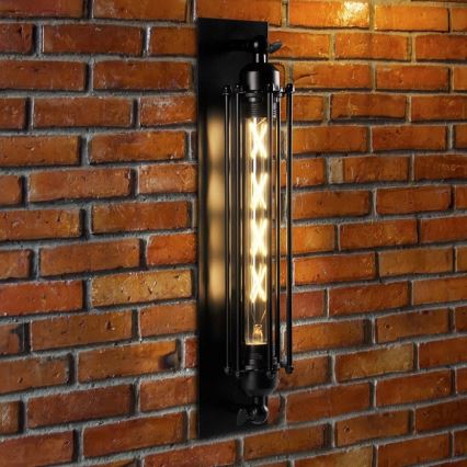 Wandleuchte RETRO 1xE27/20W/230V schwarz