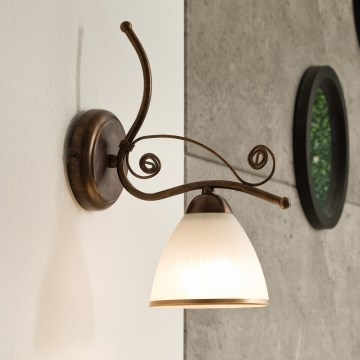 Wandleuchte RETRO II 1xE27/60W/230V bronzen