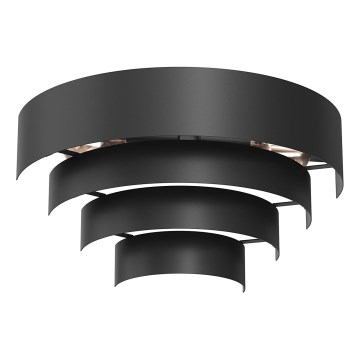 Wandleuchte RINGS 2xE27/15W/230V schwarz