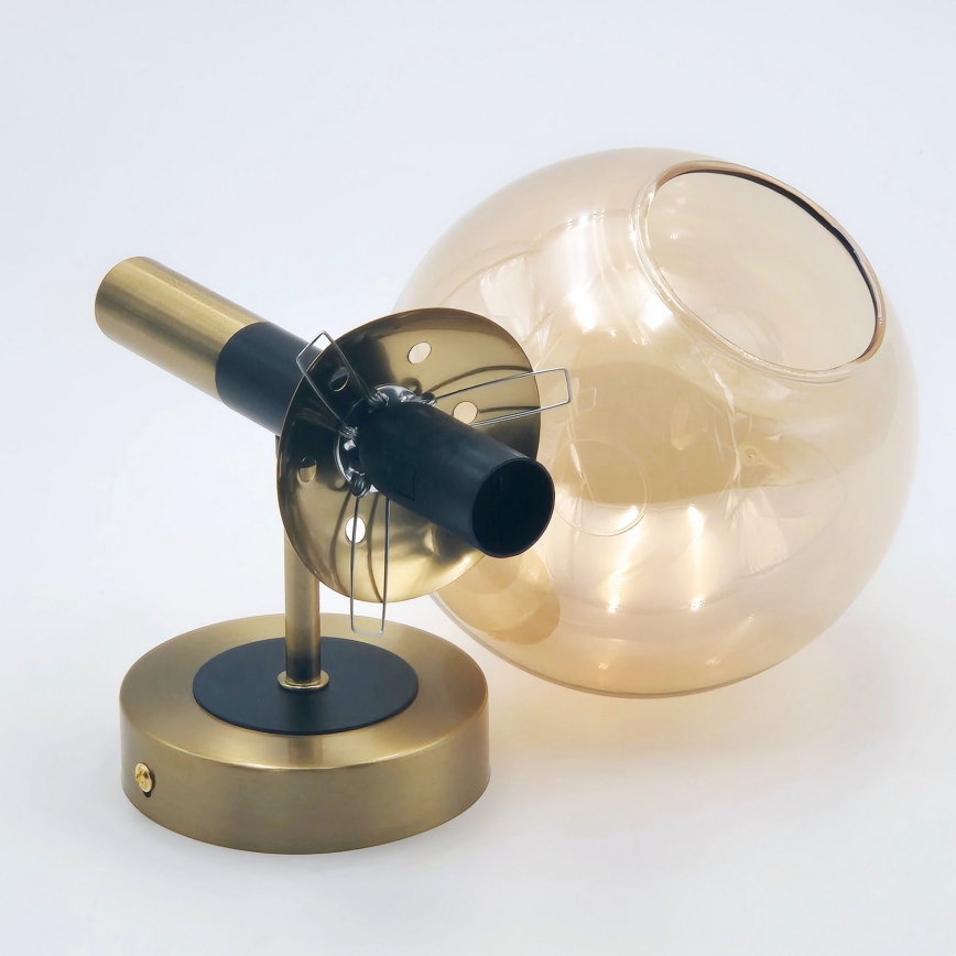 Wandleuchte ROLLO 1xE14/5W/230V golden/rauchig beige