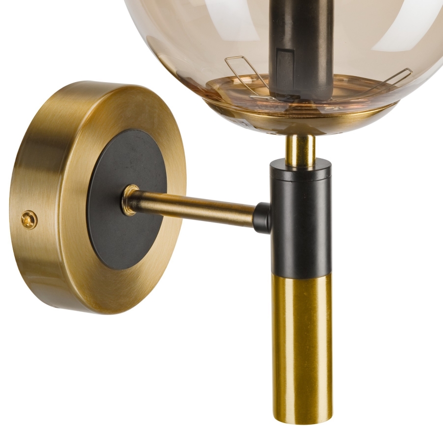 Wandleuchte ROLLO 1xE14/5W/230V golden/rauchig beige
