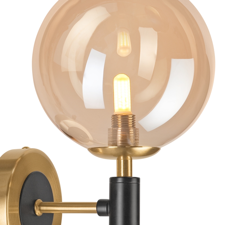 Wandleuchte ROLLO 1xG9/5W/230V golden/rauchig beige
