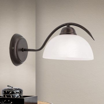 Wandleuchte RULA 1xE27/40W/230V weiß/bronze