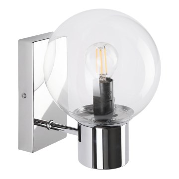 Wandleuchte SFERIO 1xE14/5W/230V glänzender Chrom/klares Glas