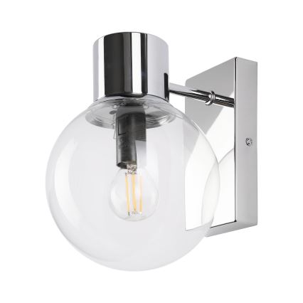 Wandleuchte SFERIO 1xE14/5W/230V glänzender Chrom/klares Glas