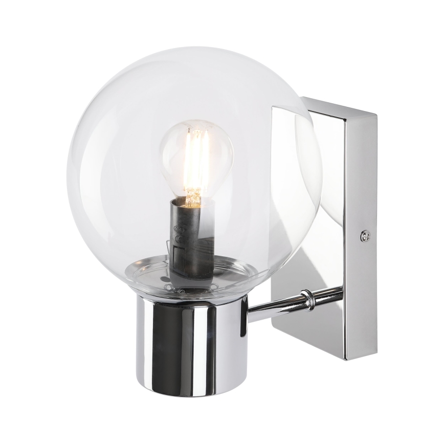 Wandleuchte SFERIO 1xE14/5W/230V glänzender Chrom/klares Glas