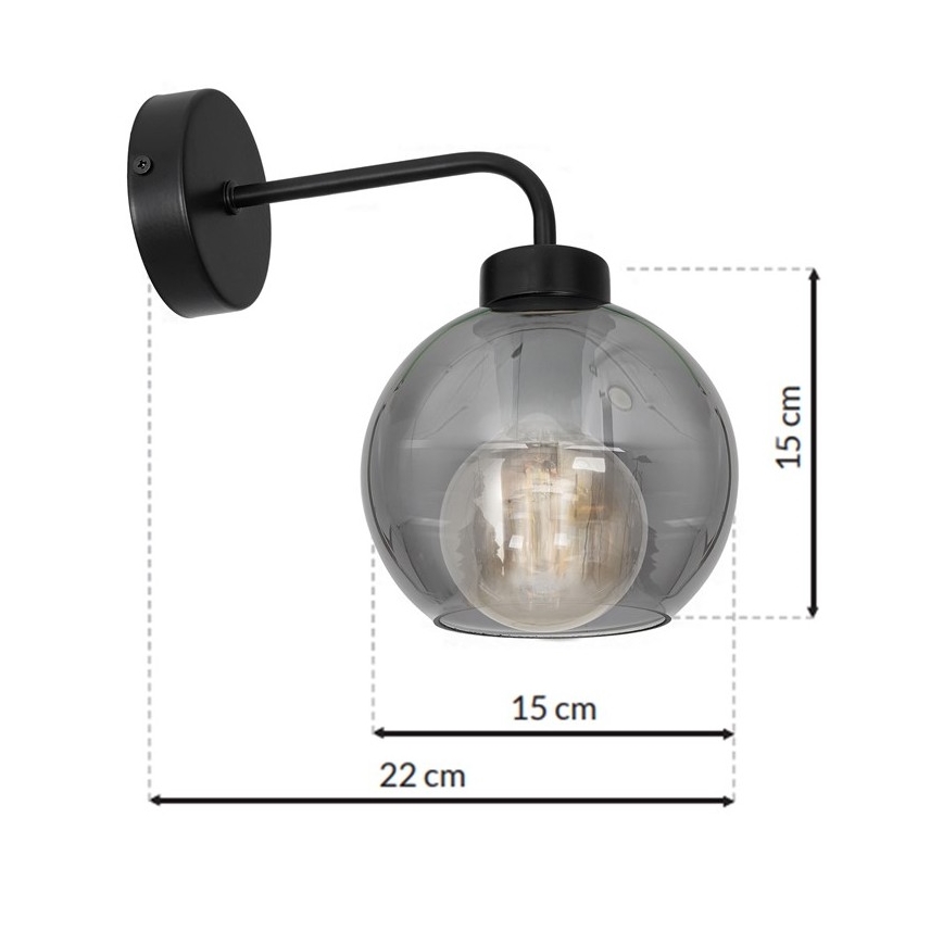 Wandleuchte SOFIA 1xE27/60W/230V schwarz