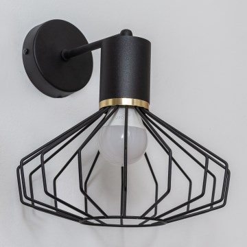 Wandleuchte SOLANO 1xE27/15W/230V schwarz/gold