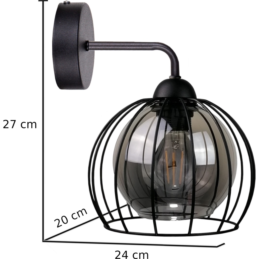 Wandleuchte SOLO BLACK 1xE27/60W/230V