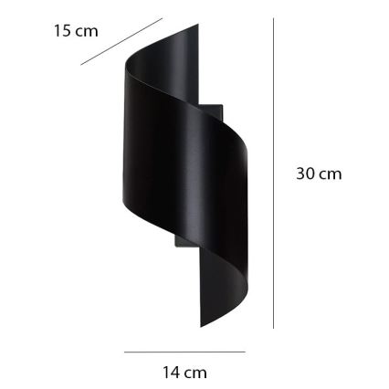 Wandleuchte SPINER 1xG9/8W/230V schwarz
